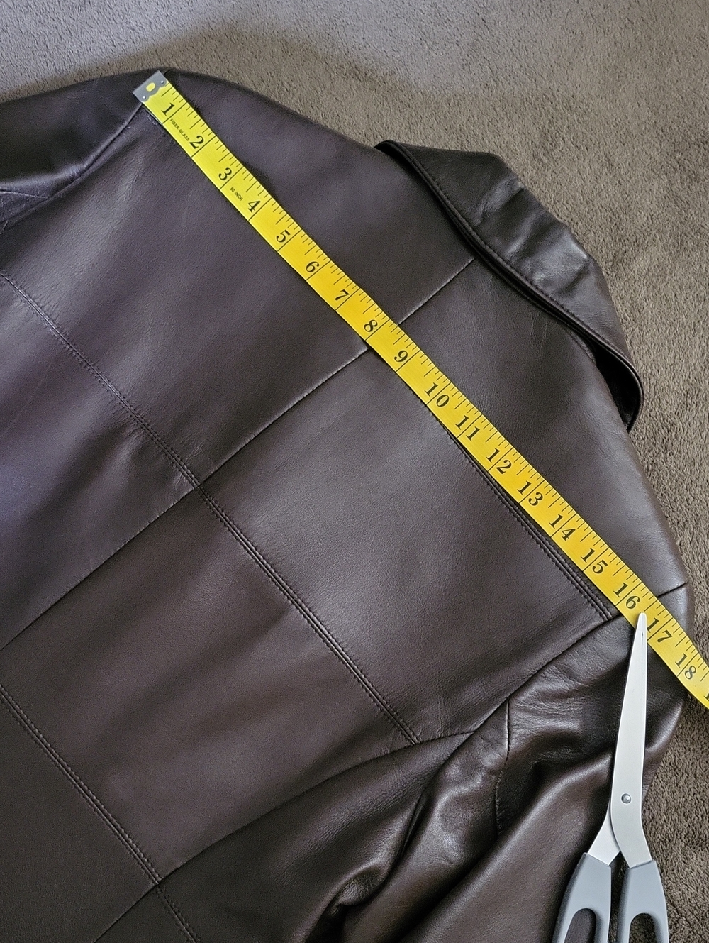 Vintage Danier Mid-length Leather Jacket Trench Coat w Pockets Sz S Dark Brown - Picture 14 of 16